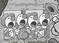 The Four Mels appearing in Cuphead in A Mountain of Trouble