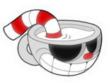 Cuphead using his Invincibility Super Art