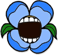 Blue Flower (open mouth)