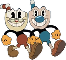 Cuphead and Mugman as they appear in The Cuphead Show!.