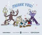King Dice in the Thank you image found in the Studio MDHR website