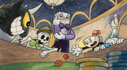 Cuphead dealing with the Devil.