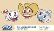 Cuphead in the second TheMexicanRunner advertisement