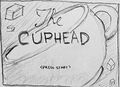 An early concept art for the title screen for Cuphead.