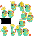 A sprite sheet of the tuba