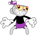 Cuphead's appearance in the bad ending