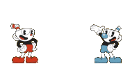 Mugman with Cuphead as seen in the launch trailer