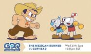 Mugman in the first TheMexicanRunner advertisement