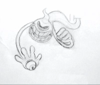 Pencil test of Blind Specter attacking