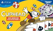 Cuphead and King Dice on the ps4 tittle