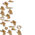 The Clay Golem's sprite sheet.