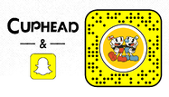 Mugman in the Custom Snapchat Cuphead AR Lens announcement found in the Studio MDHR website